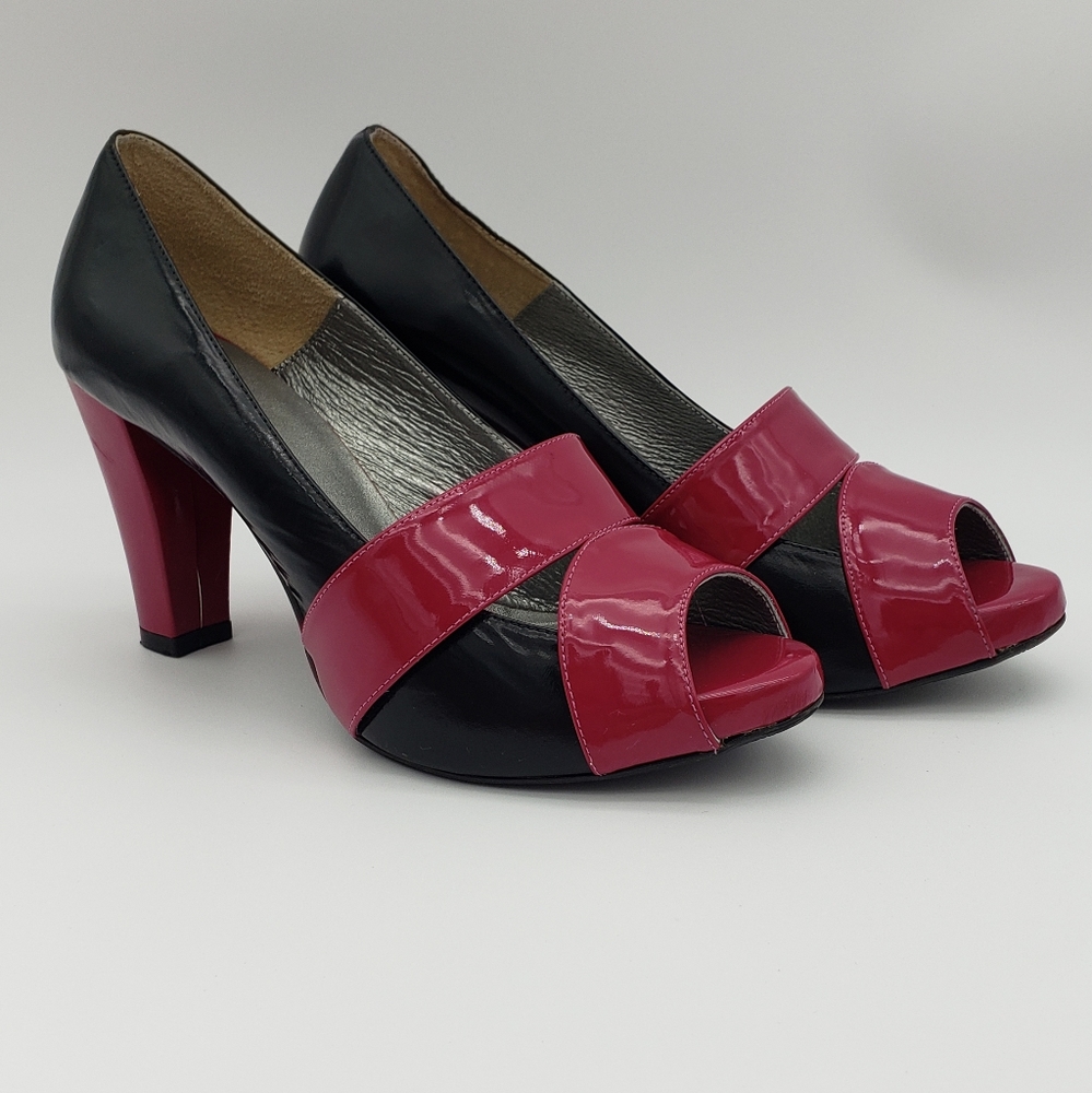 Beso sz 8 black and pink heels
